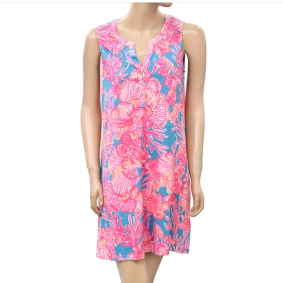 Lilly Pulitzer Dresses & Skirts - Women's Lilly Pulitzer Essie Dress Small Pink Blue Neon